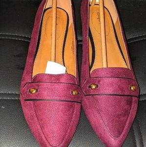 Plum pair of flats